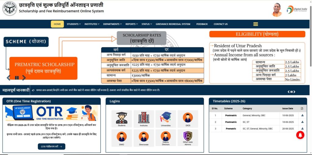 UP Scholarship 2025-26 : ऑनलाइन फॉर्म, पात्रता, और आवेदन प्रक्रिया की पूरी जानकारी 1 Sarkari Yojana 2025 | सरकारी योजना | PM Yojana News | Jobs.