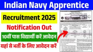 Indian Navy Apprentice Recruitment 2025